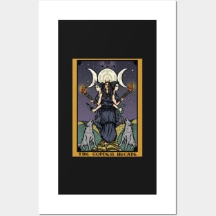 Hecate Triple Moon Goddess of Witchcraft and Magick Witch Hekate Wheel Tarot Card Posters and Art